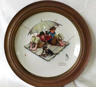 Set of 3 Gorham Norman Rockwell Limited Edition Plates w/ Frames 2