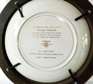 Set of 3 Gorham Norman Rockwell Limited Edition Plates w/ Frames 3
