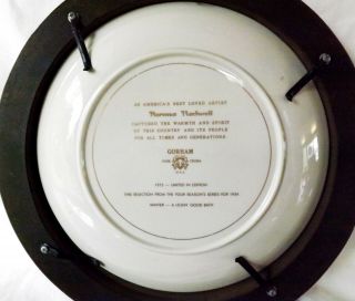 Set of 3 Gorham Norman Rockwell Limited Edition Plates w/ Frames 5