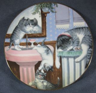 Mischief Makers Collector Plate Country Kitties Hamilton Gerardi Cat Kittens