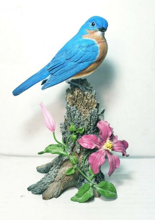 Danbury Spring Welcome Bluebird Songbird On Branch Figurine Statue Bob Guge