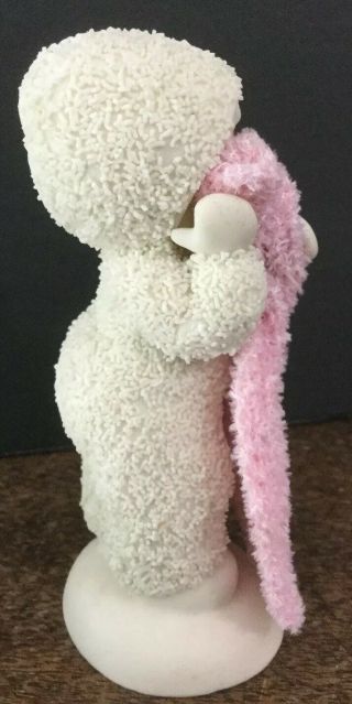 Dept 56 Snow Babies Love is a Baby Girl Figurine with Pink Fabric Blanket 4 