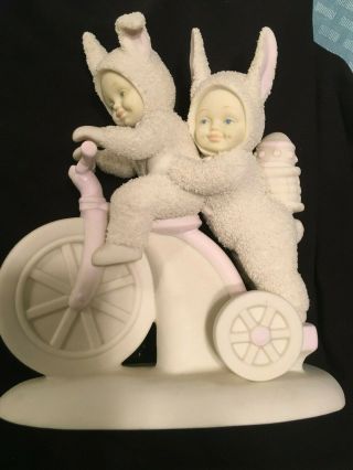 Dept 56 Snowbunnies “on A Tricycle Built For Two” Limited Edition 1997