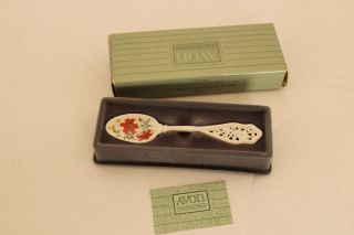 Avon Source Of Fine Collectibles Porcelain Spoon " Daylily " 1989