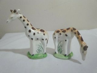 Vintage Salt & Pepper Shakers Small Ceramic Giraffes