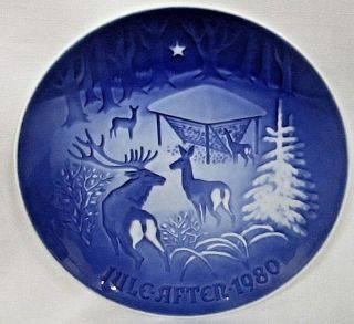 B&g Copenhagen Plate 1980 Christmas In The Woods Bing & Grondahl Deer