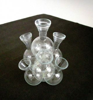 Glass Cluster Centerpiece Bud 2 Tier Clear Flower Frog Bud Mini Vases 7