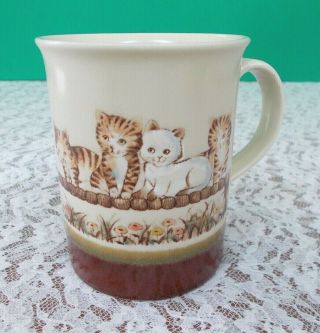 Vintage Hand Crafted Otagiri Japan Ceramic 8 Oz.  Kitten Mug
