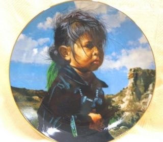 Mib W Navajo Little One Collector Plate Proud Nation Ray Swanson