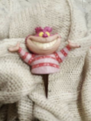 Jim Shore Cheshire Cat Small Planter Stick Disney Traditions Alice In Wonderland