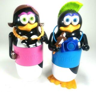 (2) Sea World Build - A - Penguin Cups With Accessories Fast