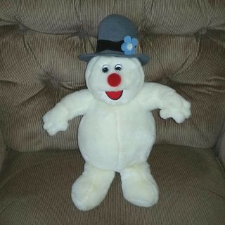 Gemmy Industries Singing Frosty The Snowman 15 " Soft White Plush
