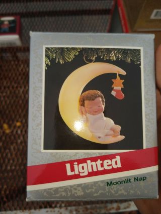 Hallmark 1988 Moonlit Nap Lighted Ornament