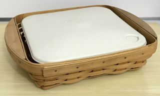Longaberger Brownie Basket 2003,  Divided Protector With Lid