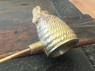 Vintage Brass Bee On Hive Candle Snuffer