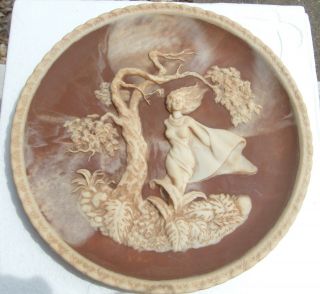 Incolay Carved Cameo Plate She Was A Phantom Of Delight 03797