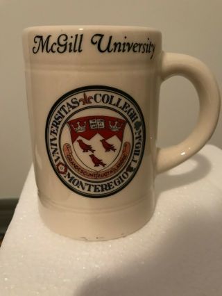 Mcgill University Grandescunt Aucta Labore Mug Stein Large Collectible