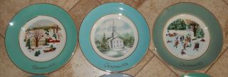 8 Avon Christmas Plates Complete Series 1973 - 1980 Enoch Wedgwood,  boxes 2