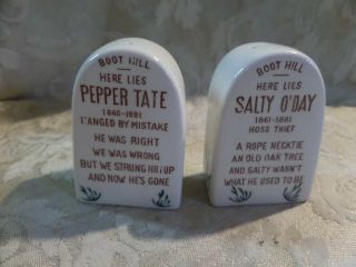 Vintage Salt & Pepper Shakers Boot Hill - Pepper Tate And Salty O 