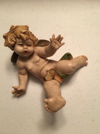 Vintage Fontanini Cherub Angel Small Figurine 578 Depose Italy 1988 E Simonetti