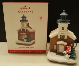 2016 Hallmark Holiday Lighthouse Ornament - - 5th In Series