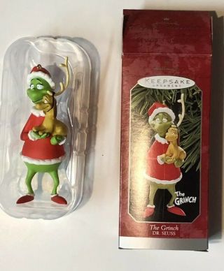 Hallmark Keepsake Dr.  Seuss " The Grinch " Christmas Ornament 1998