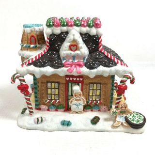 Partylite Candy Depot 3 Tealight Gingerbread Village