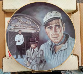 Humphrey Bogart Collector Plate Glenice Celebrity Impressions Porcelain 738/5000