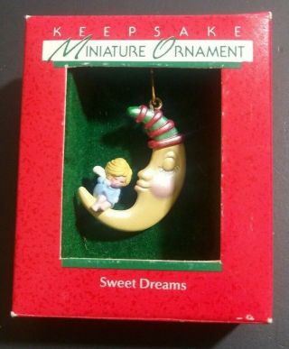 Vintage 1988 Hallmark Keepsake Miniature Ornament Sweet Dreams