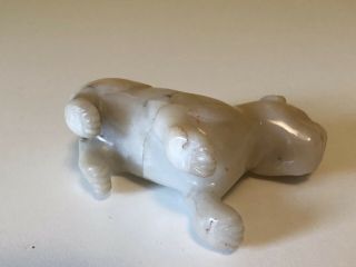 Large Vintage quartz crystal carved stone dog souvenir figurine 4