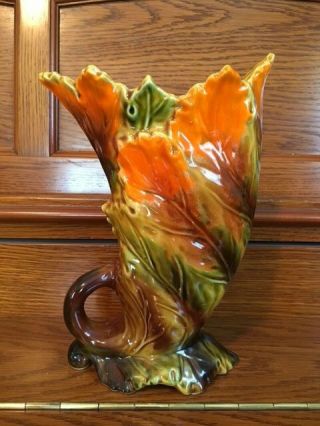 Giftcraft Decorative Ceramic Vase (g) Japan 9 " Autumn Leaf Design