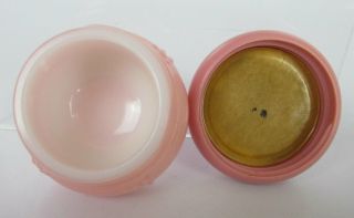 Vintage Avon Milk Glass Jars Pink Yellow Clear Forever Spring Honeysuckle Cream 4