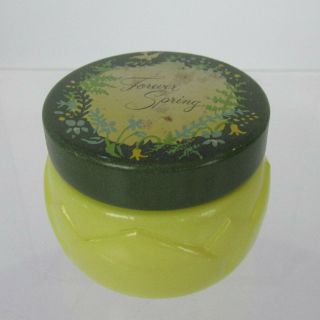Vintage Avon Milk Glass Jars Pink Yellow Clear Forever Spring Honeysuckle Cream 5