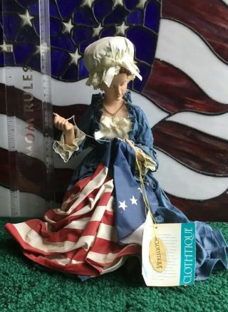 Clothtique Possible Dreams Betsy Ross Figure With American Flag 2000