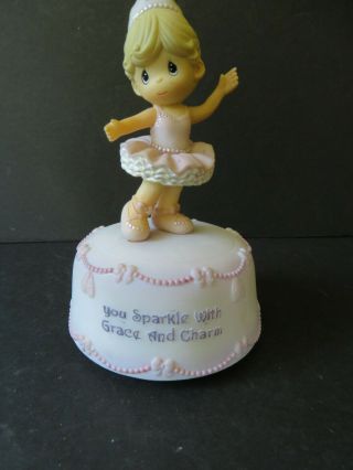 Precious Moments Figurine " You Sparkle With Grace And Charm " Music Box (l4)