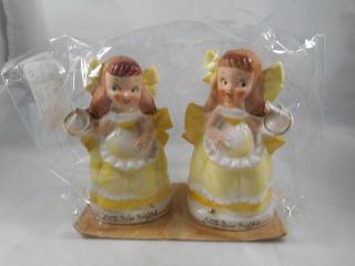 Vintage 1950s Little Miss Muffet Salt And Pepper Shakers By Relco Japan