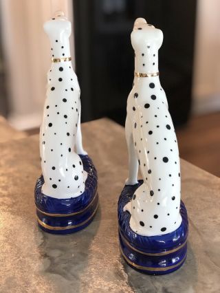 VINTAGE FITZ AND FLOYD CERAMIC STAFFORDSHIRE DALMATIAN BOOKENDS 3