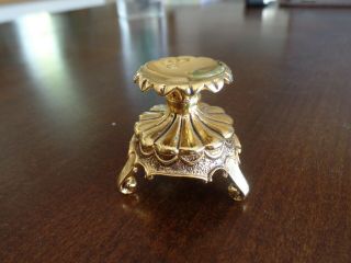 House Of Faberge Three Footed Ornate Egg Holder Gold Tone Metal Stand