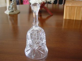 Vintage Zajecar Crystal Cut Glass Bell With Crystal Clapper 6 1/2 Inch