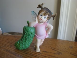 Enesco My Little Kitchen Fairies Figure Fine Pickle Fairie 115650 2003