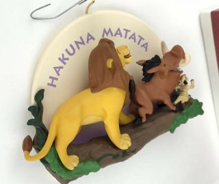 Hakuna Matata Hallmark Keepsake Ornament from Disney ' s Lion King 1990s Movie 5