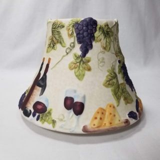 Yankee Candle Company Jar Shade Wine Grapes Cheese Picnic Ceramic 2