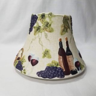 Yankee Candle Company Jar Shade Wine Grapes Cheese Picnic Ceramic 3