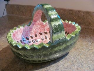 Ceramic Watermelon Dish Serving Bowl Ceramic Fruit Salad Bowl