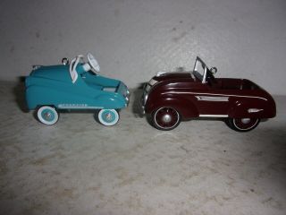 (2) Hallmark Kiddie Car Classics Ornaments