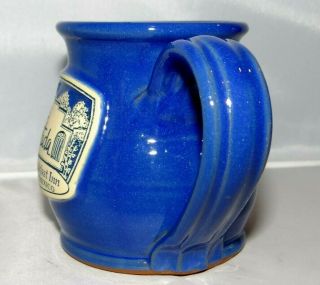 CASA ENCANTADA Taos Mexico B&B Blue 12oz.  Coffee Mug Cup Deneen Pottery 2