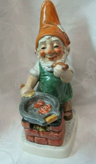Goebel Co Boy Carl The Chef Gnome Porcelain Figurine