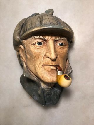 Sherlock Holmes Bosson Head Chalkware Wall Hanging - England