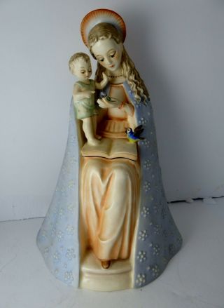 8 Inches Tall Goebel Mi Hummel Flower Madonna & Child Figurine 10/1 Tmk 3