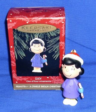 Hallmark Peanuts Ornament A Charlie Brown Christmas 1995 Lucy W/ Candy Cane